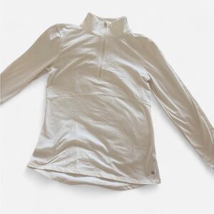 Layer 8 White Quarter-Zip Long Sleeve Pullover